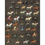 A collection of lead soldiers on horseback, various models including Britains (quantity)