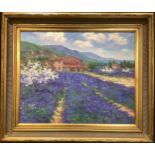 Paolo Bigazzi Lavanda signed, oil on canvas, 60cm x 75cm