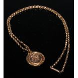 A John F Kennedy commemorative token pendant necklace, 22/11/1963, 35th President of the United