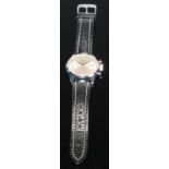 Breitling - a mid 20th century Gentleman's 1191 wristwatch, textured silvered dial, block batons,