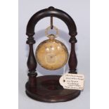 A George III 18ct four-colour gold open faced pocket watch, by [George] LeFever, Wisbech, 4cm matted