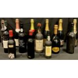 Wines & Spirits - fourteen miscellaneous bottles of champagne and spirits, including Ruinart