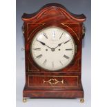 A post-Regency mahogany and brass marquetry bracket clock, 20cm convex dial inscribed Piggin,