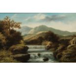 R. Marshall (British, 19th Century) Rocky River signed R Marshall, oil on canvas, 49.5cm x 75cm