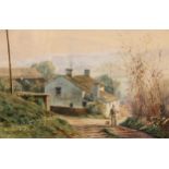 Robin Smith (20th century) Last Light, Dent West Yorkshire signed, titled to verso, watercolour,