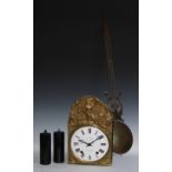 A French comtoise morbier vinyard wall clock, 21.5cm circular dial inscribed Lis Cadot, à Pacy-s/.-