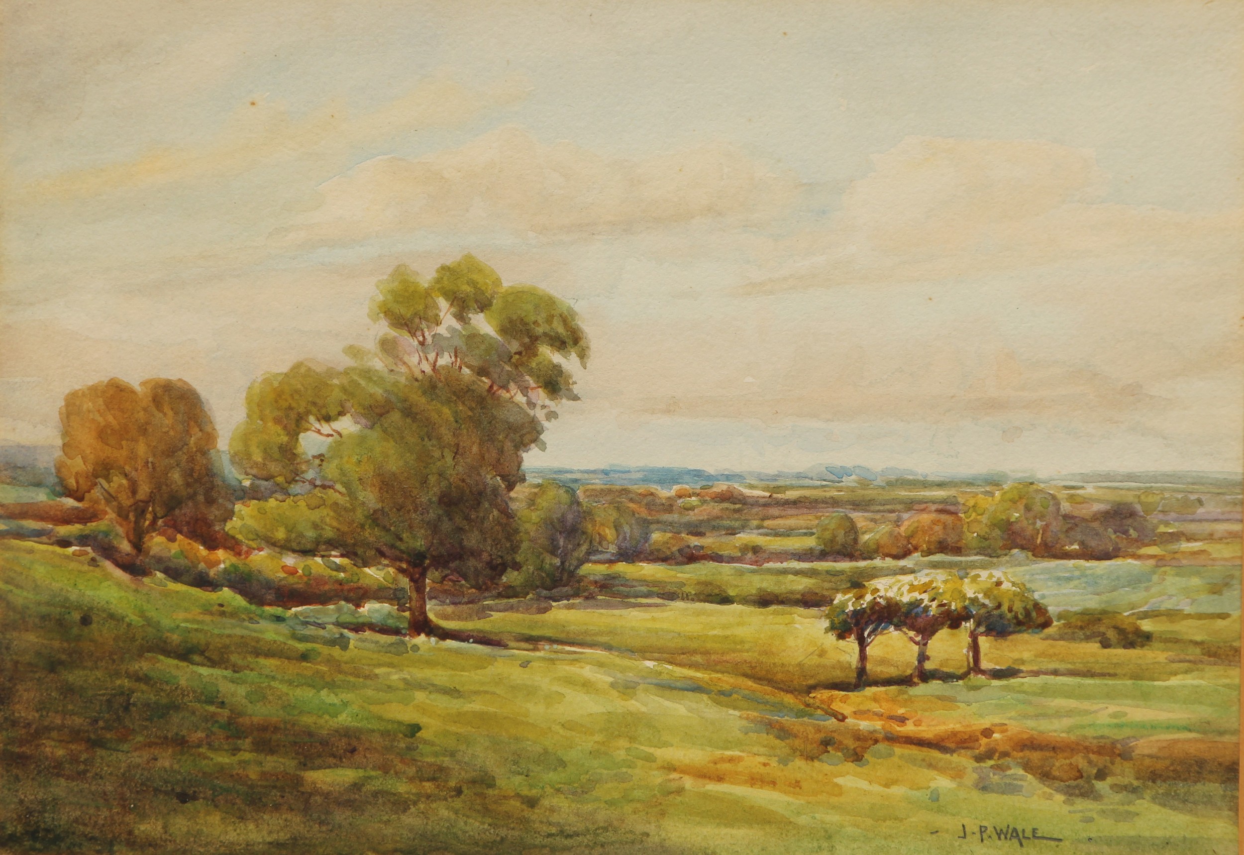 John Porter Wale (1860 - 1920) Spring Time Burnaston signed, watercolour, 18cm x 28cm