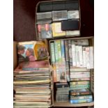 A collection of CD's, DVD's, Video Tapes and LP records, various (quantity)