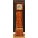 A George III oak longcase clock, 31cm square brass dial inscribed Henry Banister, Litchfield (