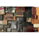 Fashion Accessories - a collection of wallets, purses and small travel bags, some real leather