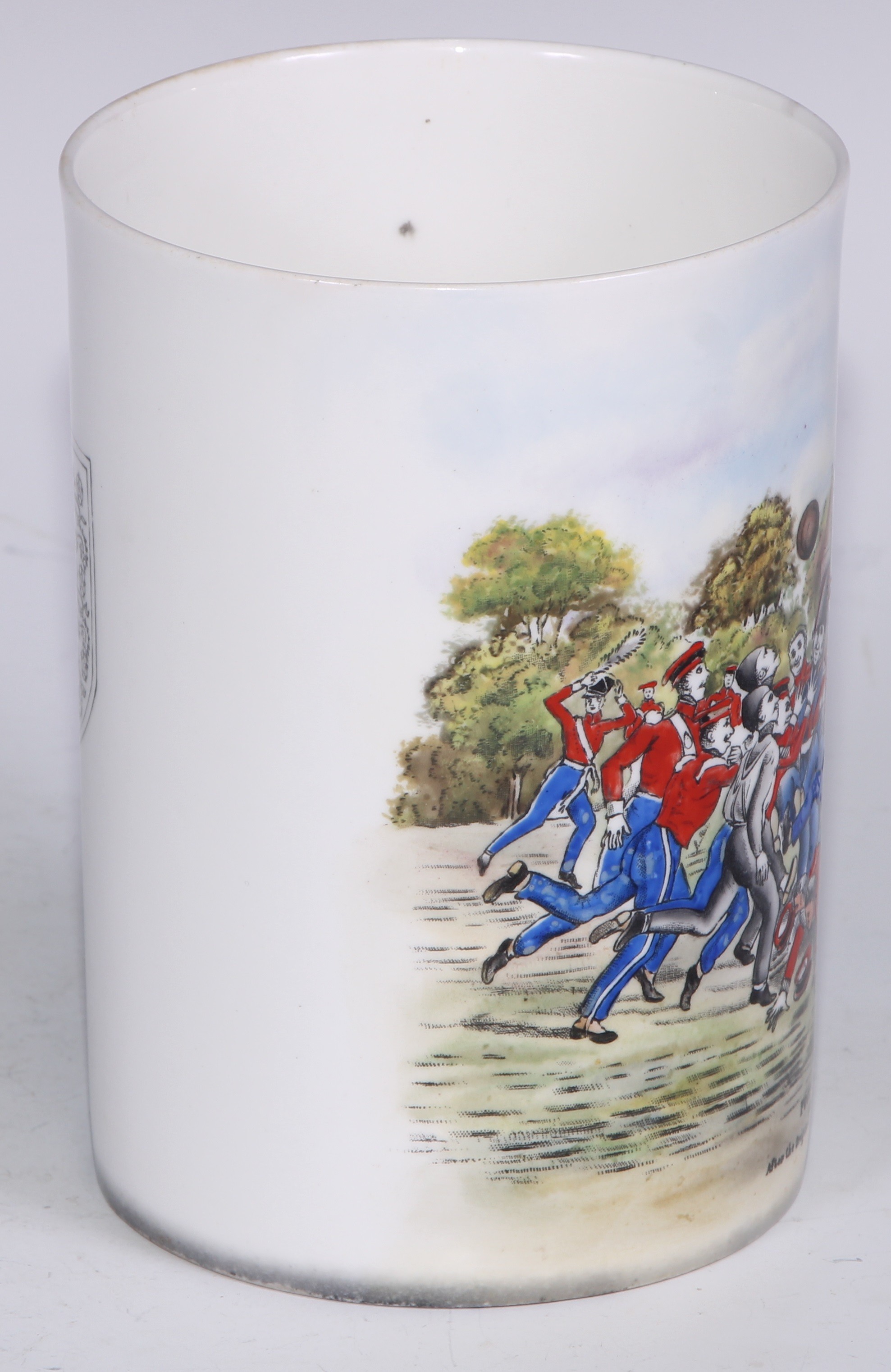 A Royal Crown Derby cylindrical mug, printed and painted by F Cox, with a hunting scene, to verso - Bild 32 aus 42