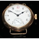 A 9ct gold Waltham Riverside Maximus watch, 2.5cm dial, 28g gross