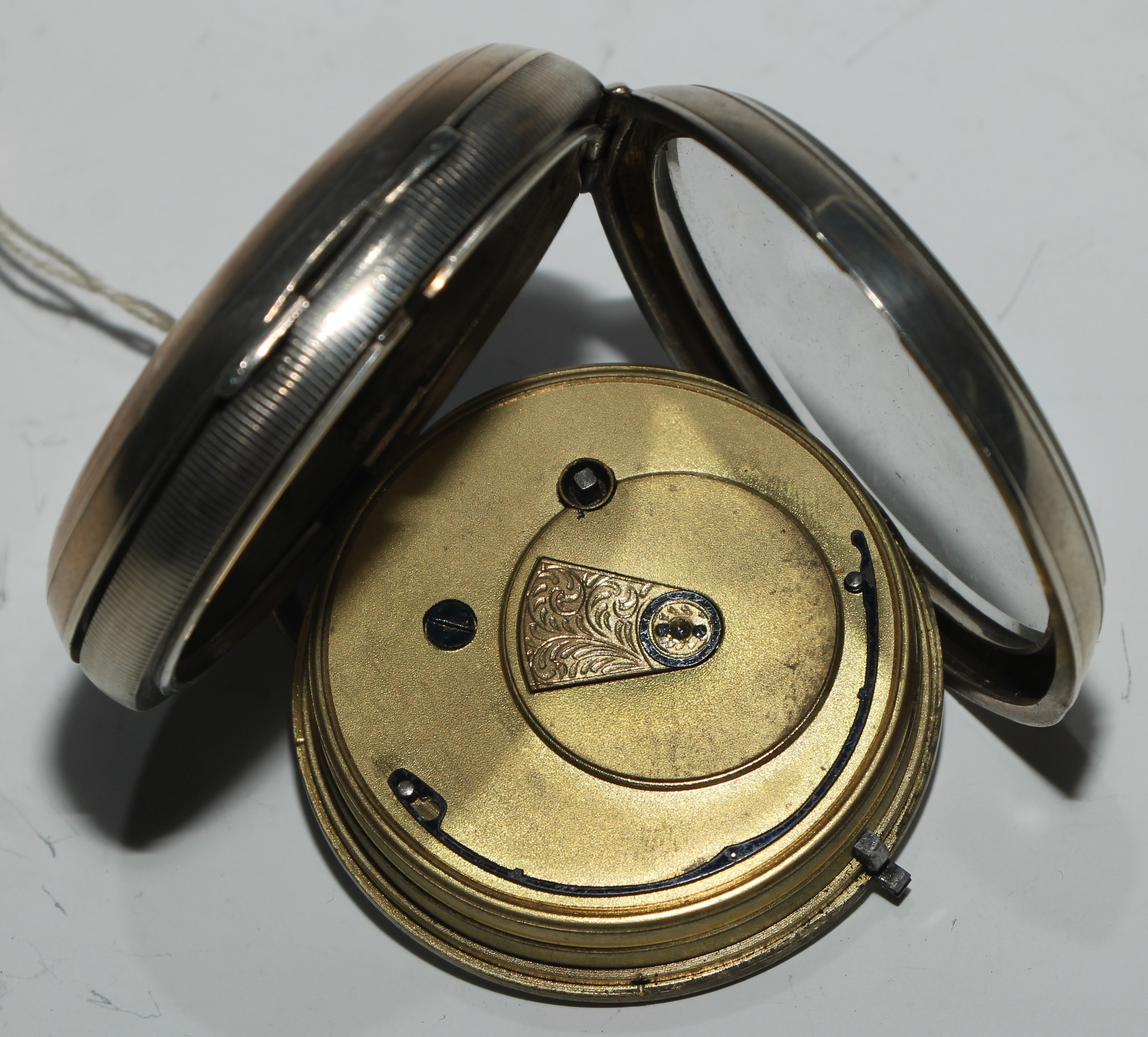 An Edwardian silver pocket watch, 5cm enamel dial inscribed English Lever by A Yewdall, Leeds, Roman - Image 6 of 7