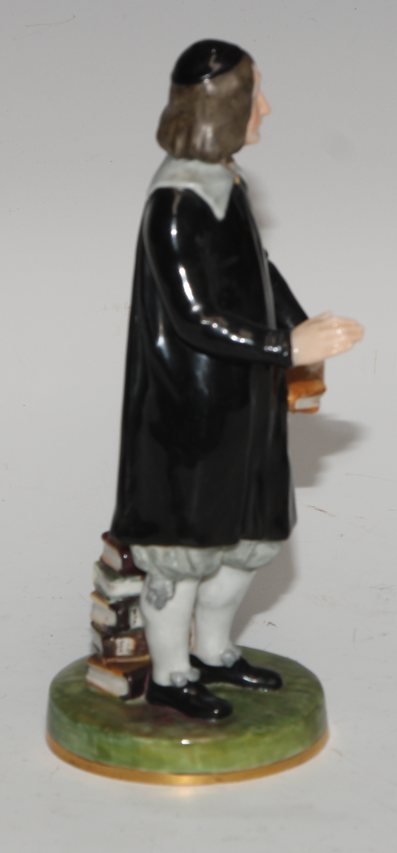 A Royal Crown Derby figure, San Grada, modelled with his books, 17cm high, printed mark - Image 4 of 5