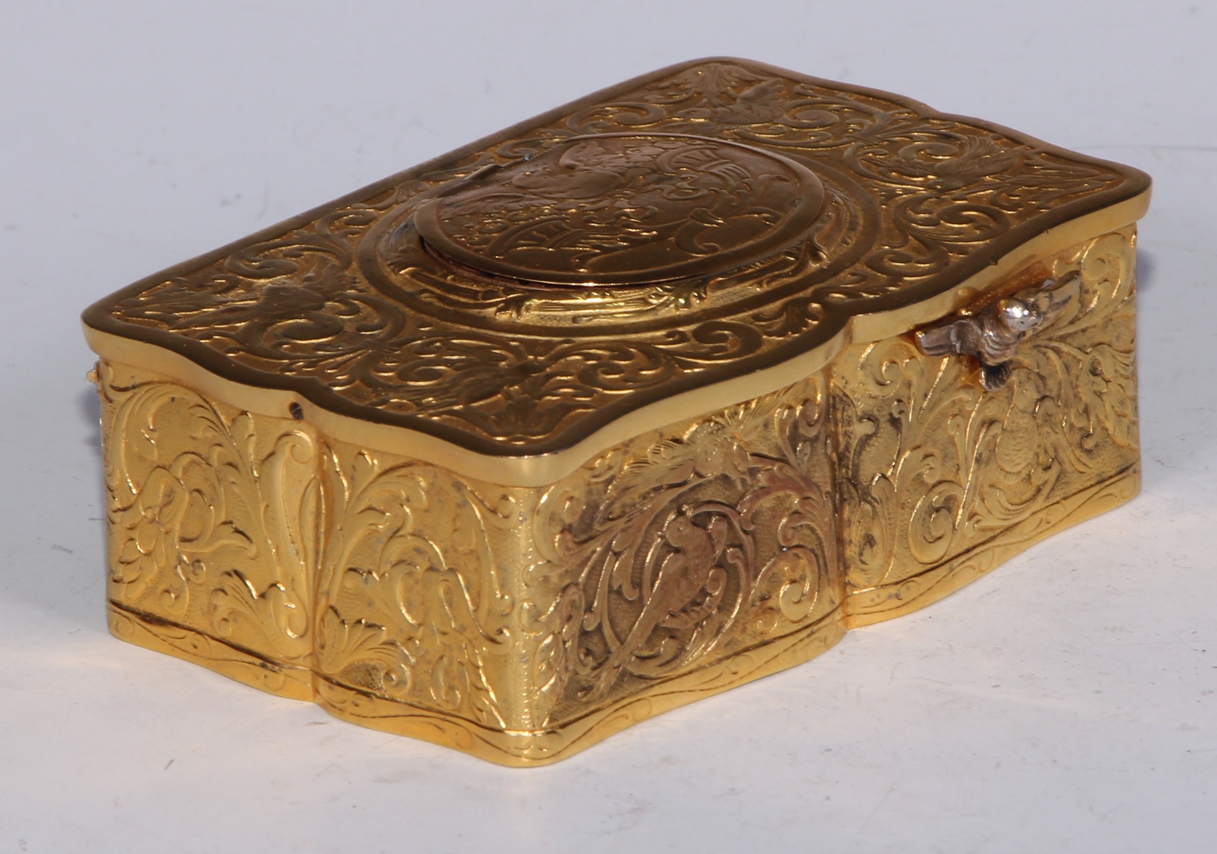 An early 20th silver-gilt singing bird automaton box, Swiss or German, possibly by Karl Griesbaum, - Image 3 of 7