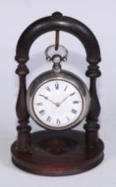 A George III silver pair cased pocket watch, by William Brown, London, 4cm enamel dial inscribed