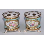 A pair of Lynton Porcelain Company bough pots, painted by Stefan Nowacki, signed, with colourful