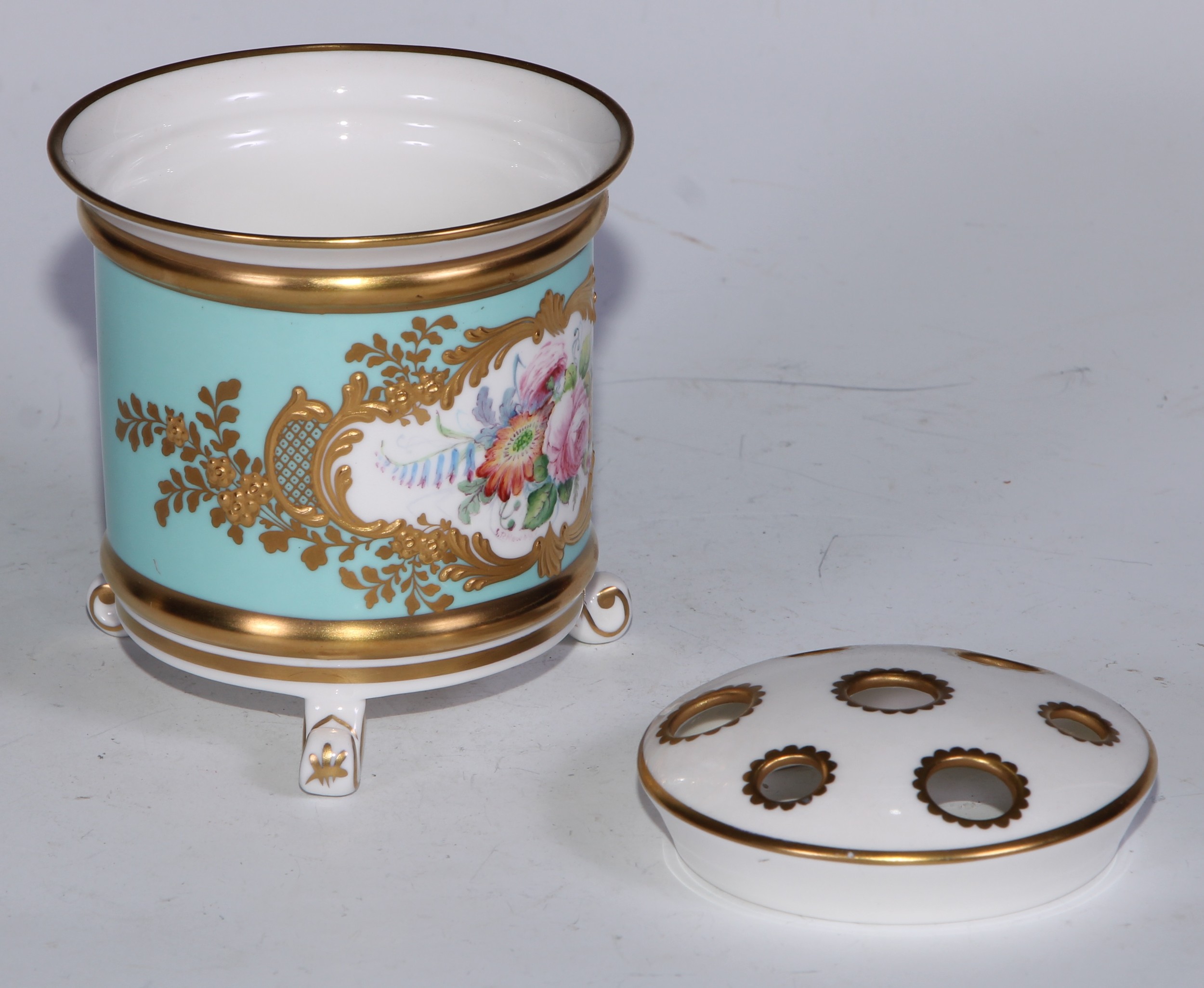 A pair of Lynton Porcelain Company bough pots, painted by Stefan Nowacki, signed, with colourful - Image 4 of 13