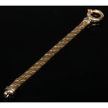 An 18ct gold bracelet, flattened hollow cast links, oversized ring clasp, 20cm long, 31g