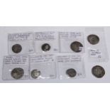 Coins - English Hammered - an Elizabeth I sixpence, 1572; Three Pence 1562; Mary I groat; James I