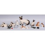 A Beswick model, of a pair of kittens, 11cm wide, printed mark; others; Royal Doulton; etc (12)