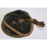 Sporting Interest - an early 20th century sports cap, 1925, retailers label for Christy's London,