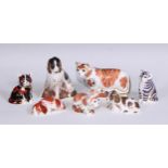 Royal Crown Derby Collectors Guild Exclusive paperweights, Sugar, Molly, Puppy, Scruff and Spice,