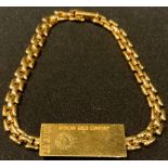 An African Gold Company ingot bracelet marked ZA 3700, 17.6g