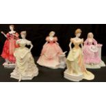 A Coalport figure, English Rose Collection 1991, Sweet Juliet, 666/1000; others, May Queen 1992,