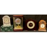 A Smiths Enfield bakelite mantel clock; a Portmeirion ceramic mantel clock, boxed; a Schwarzwald