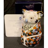 A Royal Crown Derby paperweight, Queensland Koala, Endangered Species, Sinclairs exclusive, gold