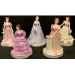 A Coalport figure, English Rose Collection 1996, Blue Moon, 773/1000; others, Lady Sylvia 1997,