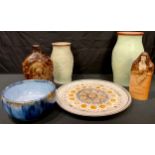 A Denby reproduction salt glazed stoneware Reform Flask, Broughams reform Cordial; another Duchess