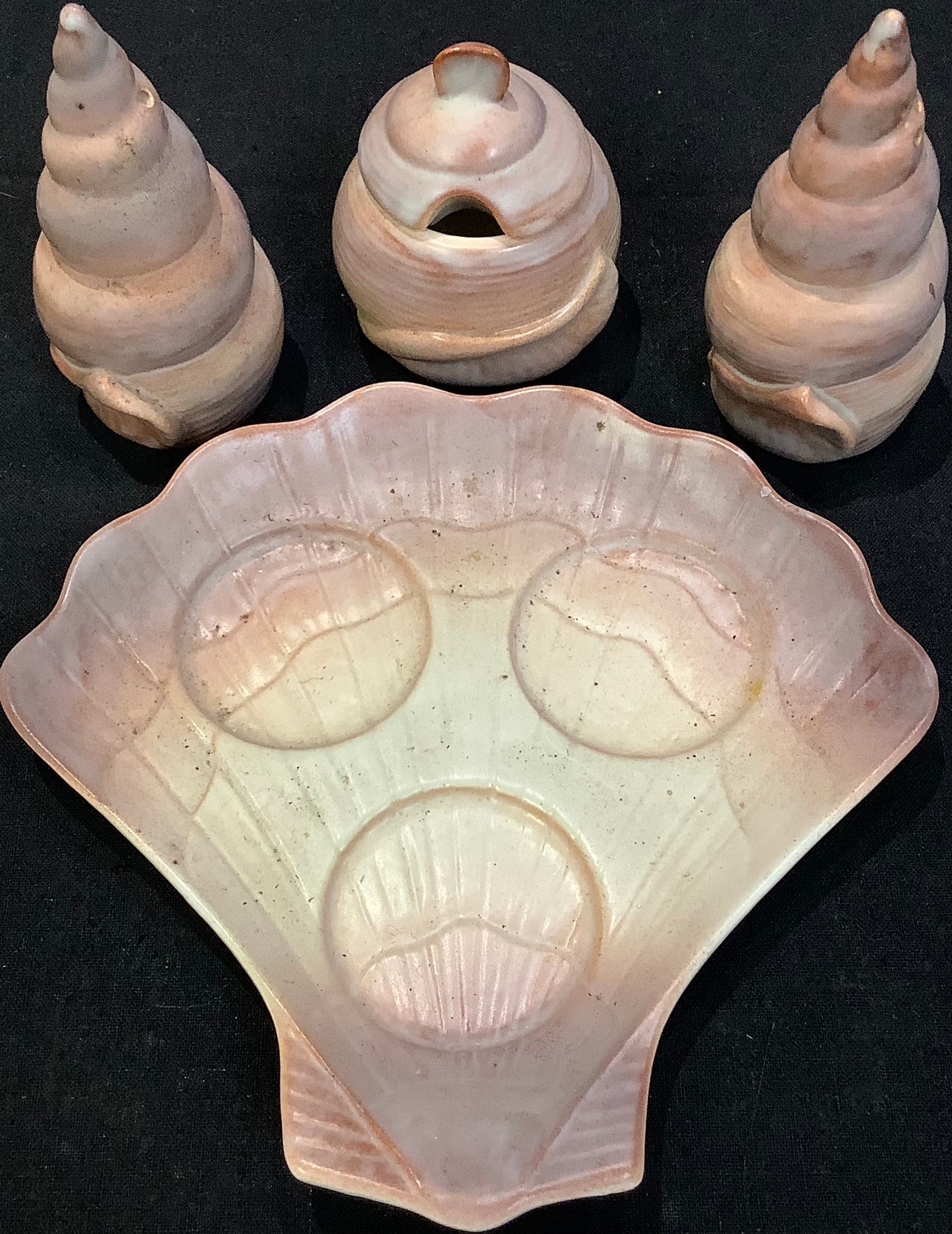 A Carlton Ware shell cruet set, in shades of pink - Bild 4 aus 4