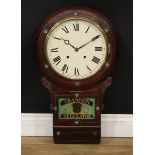 A Champion Regulator drop dial wall clock, 70.5cm high, 43cm wide