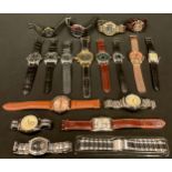 A collection of multi-dial fashion wristwatches