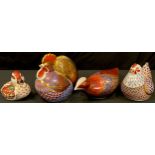 A Royal Crown Derby paperweight, Bakewell Duckling, Sinclairs exclusive, gold stopper; others,