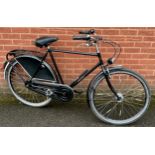 Cycling - a Dutchie bicycle, made in Holland, 8 speed gears, integrated dynamo, air cushion inflated