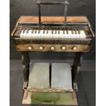 A "Salvation Army" type portable piano wind accordion, 73cm high