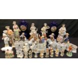 A collection of late 19th century and later Continental ceramics and figures, including a pair of