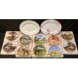 A set of six Spode collector's plates, equestrian interest, boxed with certificates; a set of four