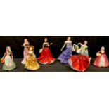 A Royal Doulton figure, Pretty Ladies, Congratulations HN5101, certificate; others, Sandra HN5431,