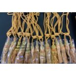 Interior Design & Textiles - eleven gold and green curtain tiebacks