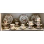 A Royal Doulton Canton pattern tea and dinner service , for six, comprising dinner plates, side