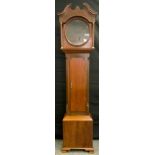 A George III oak longcase clock case, made for a Whitehurst, Derbyshire clock, circular face, free