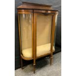 An Edwardian mahogany display cabinet, tapered legs, 148cm high, 92cm wide, c.1910