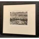 Ivy Smith, by and after, Whitingham Marsh, Snow, monochrome engraving, signed and titled in