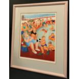 Beryl Cook (1926-2008), by and after, Bathers, coloured lithograph, published by Alexander Gallery