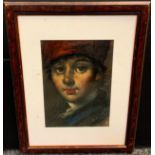 Thomas O'Donnell (Irish school), Portrait of a boy, signed, oil on board, 27cm x 19cm.