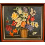 Paivio Westerlund Knighton (active 1968 - 1986), A Summer Bouquet, signed, oil on board, 49.5cm x